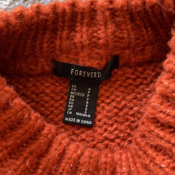 SOLD ✖️Forever 21 Ribbed Colorblock Striped Sweater Size S - Picture 3 of 7